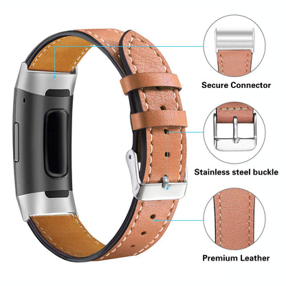 Leather Band for Fitbit Charge 3 / 4