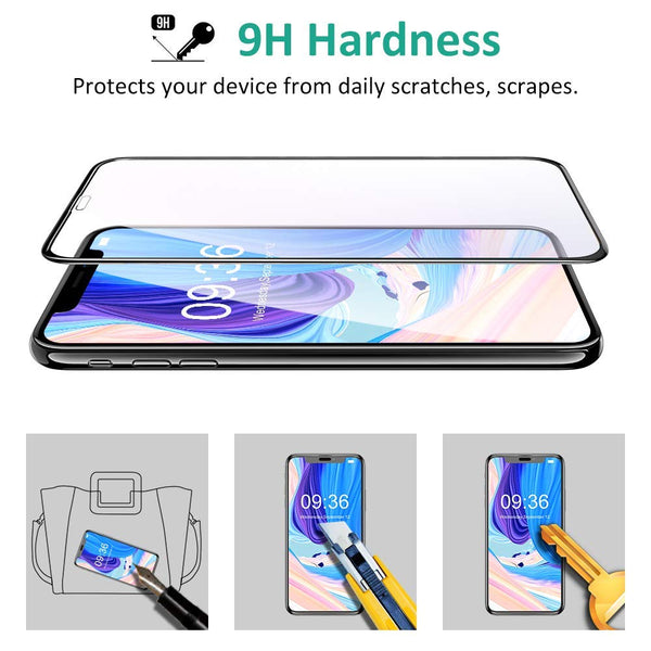 iPhone XS Max Curved Glass Screen Protector - White