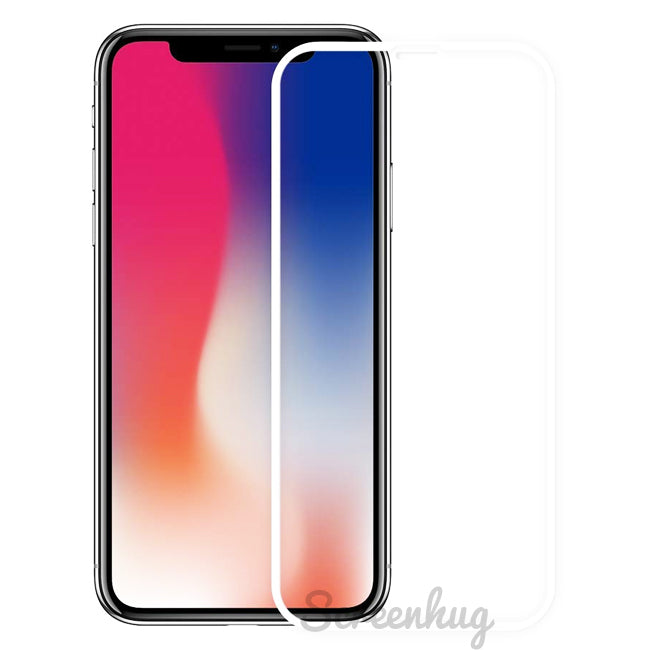 iPhone XS Max Curved Glass Screen Protector - White