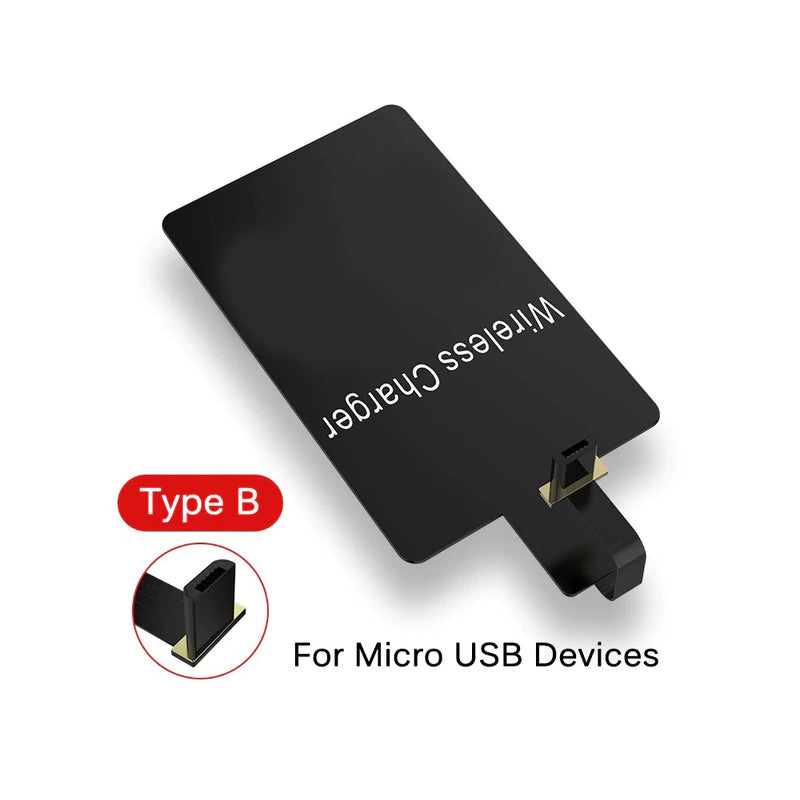 QI Wireless Charging Micro USB Type-B Phone Adapter