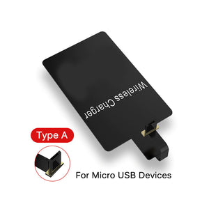 QI Wireless Charging Micro USB Type-A Phone Adapter