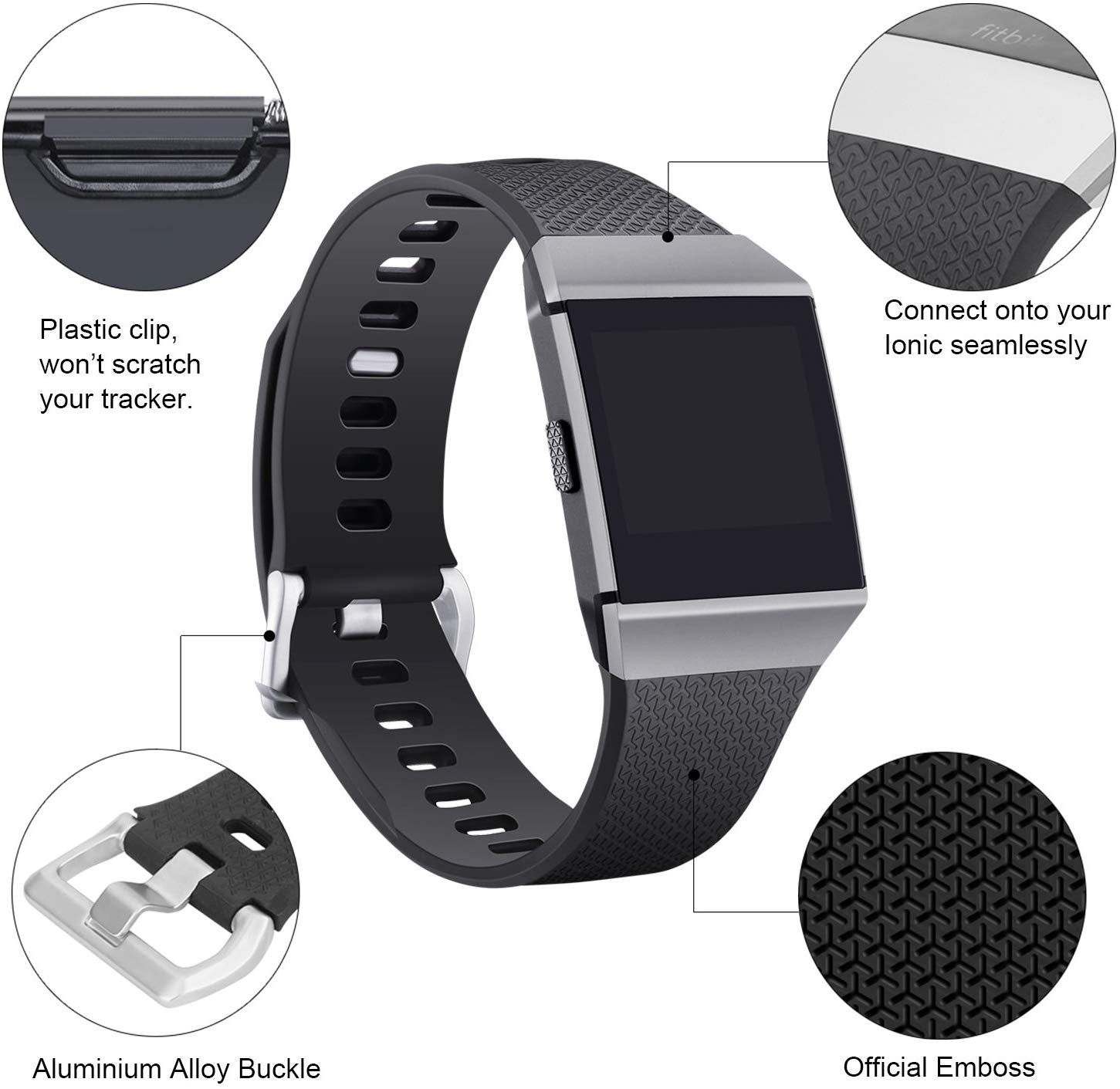 Rubber Strap for Fitbit Ionic