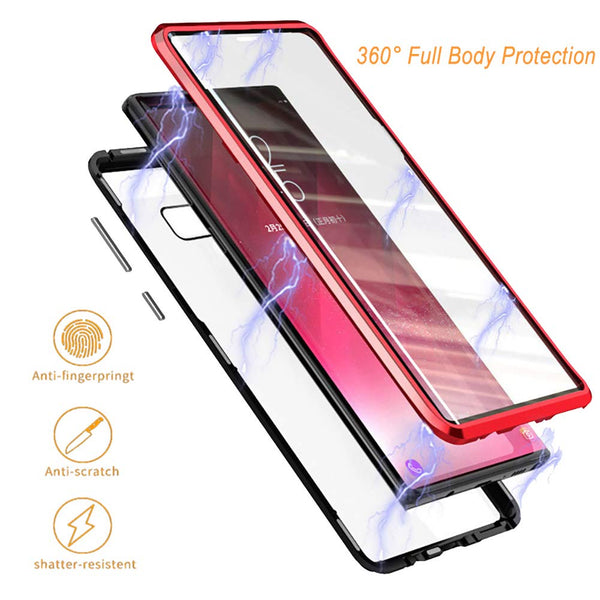 Metal Magnetic Glass Case for Samsung Galaxy S10