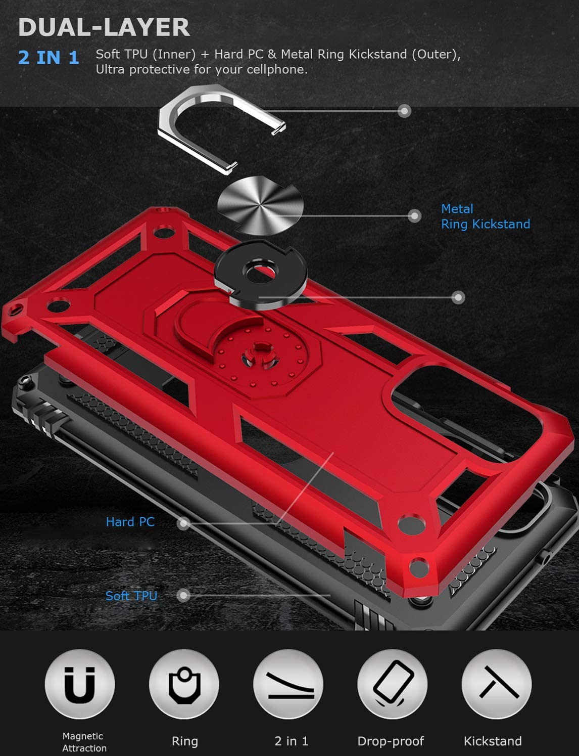 Tough Ring Case for Samsung Galaxy S20 Plus